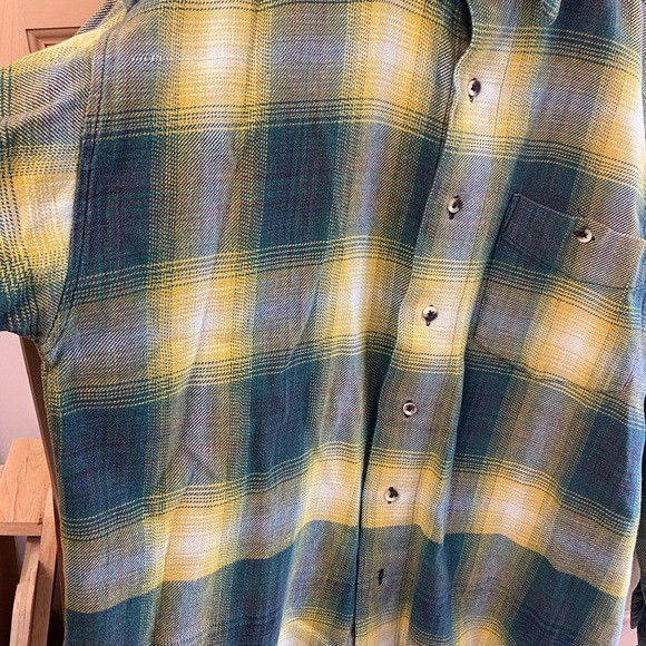 VINTAGE GRUNGE 90s Free people thick shadow Plaid Flannel Shirt L Large Men - Picture 3 of 8